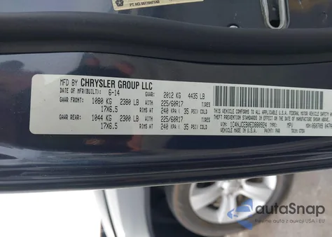 2014 Jeep Compass Latitude z USA, uszkodzony, nr VIN 1C4NJCEB0ED880924